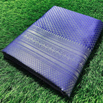 Thumbnail for Malishka Jacquard Lichi Silk Blue Saree With Unstitched Blouse Piece - Distacart