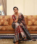 Thumbnail for NOZ2TOZ Jacquard Lichi Silk Red Saree With Unstitched Blouse Piece - Distacart