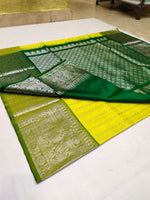 Thumbnail for NOZ2TOZ Jacquard Lichi Silk Lemon Saree With Unstitched Blouse Piece - Distacart