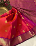 Thumbnail for NOZ2TOZ Jacquard Lichi Silk Orange Saree With Unstitched Blouse Piece - Distacart