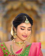 Thumbnail for NOZ2TOZ Jacquard Lichi Silk Green Saree With Unstitched Blouse Piece - Distacart