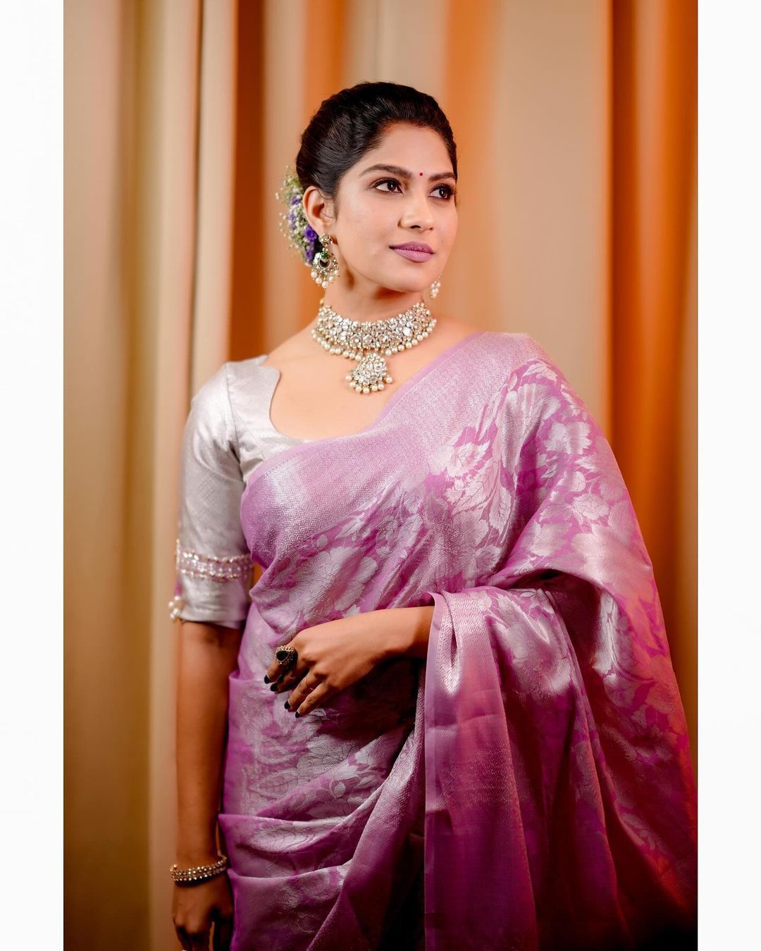 NOZ2TOZ Jacquard Lichi Silk Pink Saree With Unstitched Blouse Piece - Distacart