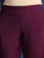 Thumbnail for Hand Embroidered Kurta With Pant & Printed Dupatta, Purple - Hiral Fashion - Distacart