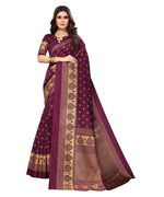Thumbnail for Vamika Purple Printed Art Silk Saree - Distacart