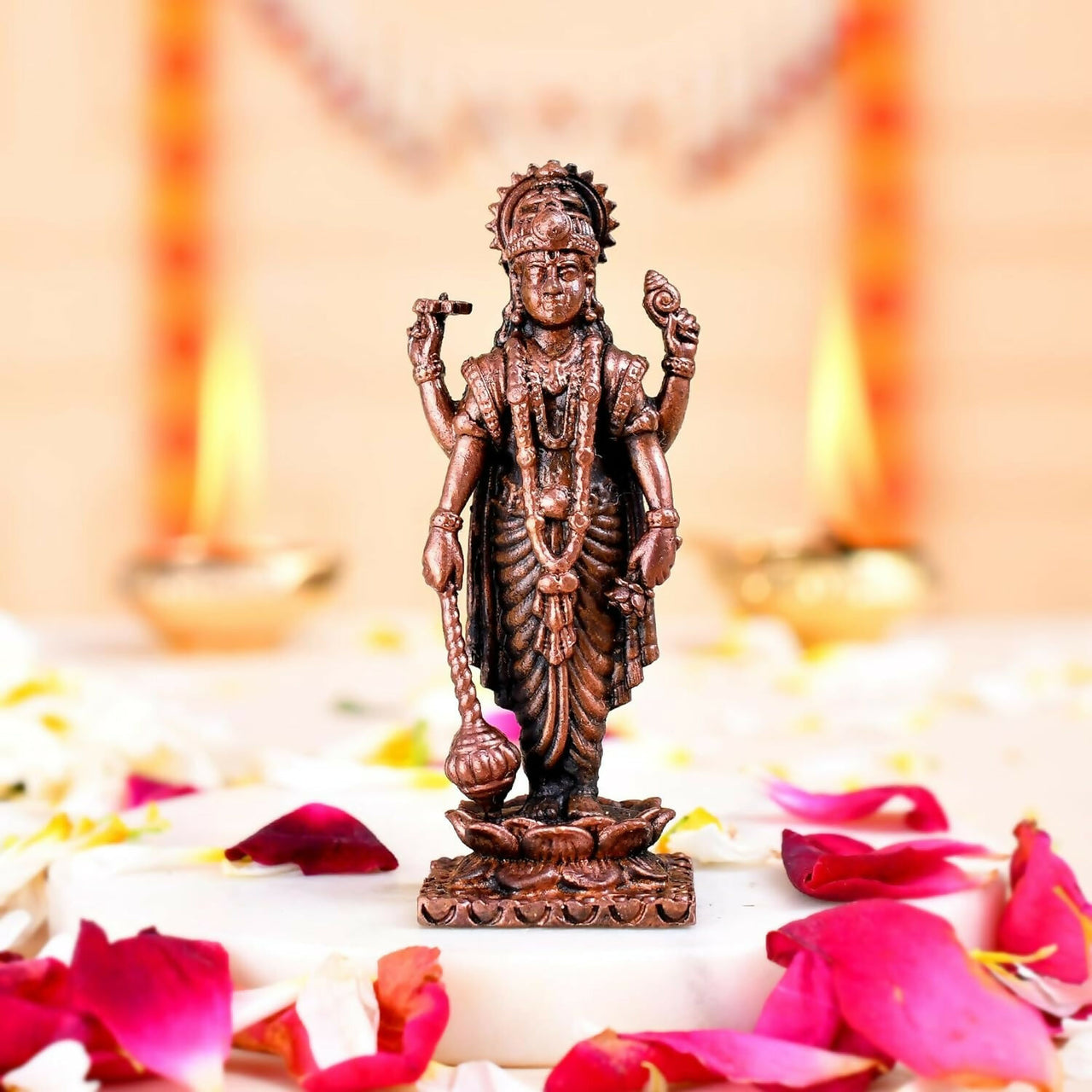 Craftvatika Copper Vishnu Idol - Distacart