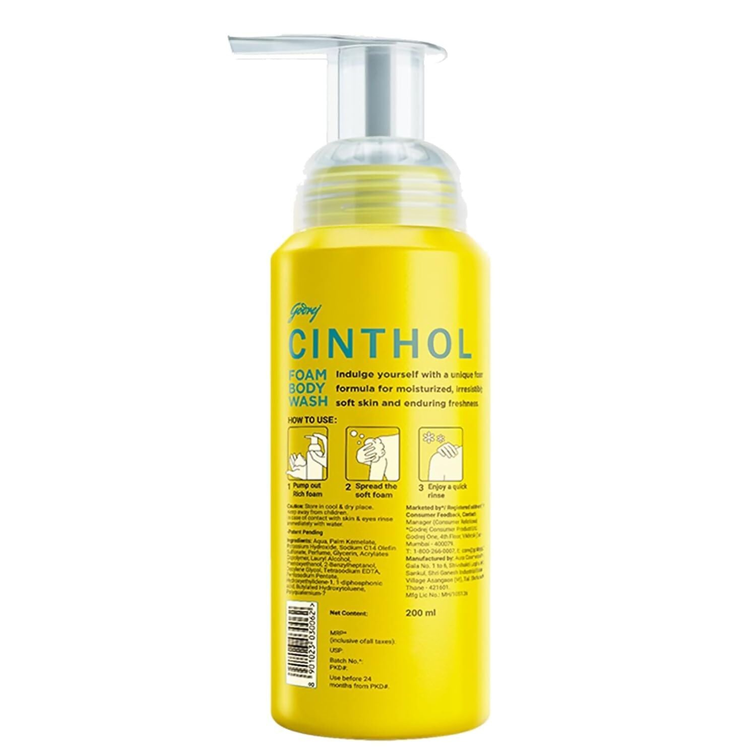 Cinthol Lime Foam Body Wash - Distacart