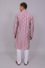 Thumbnail for Bluesaanchi Handcrafted Cotton Kurta Pajama Set for Men – Purple