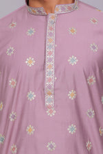 Thumbnail for Bluesaanchi Handcrafted Cotton Kurta Pajama Set for Men – Purple