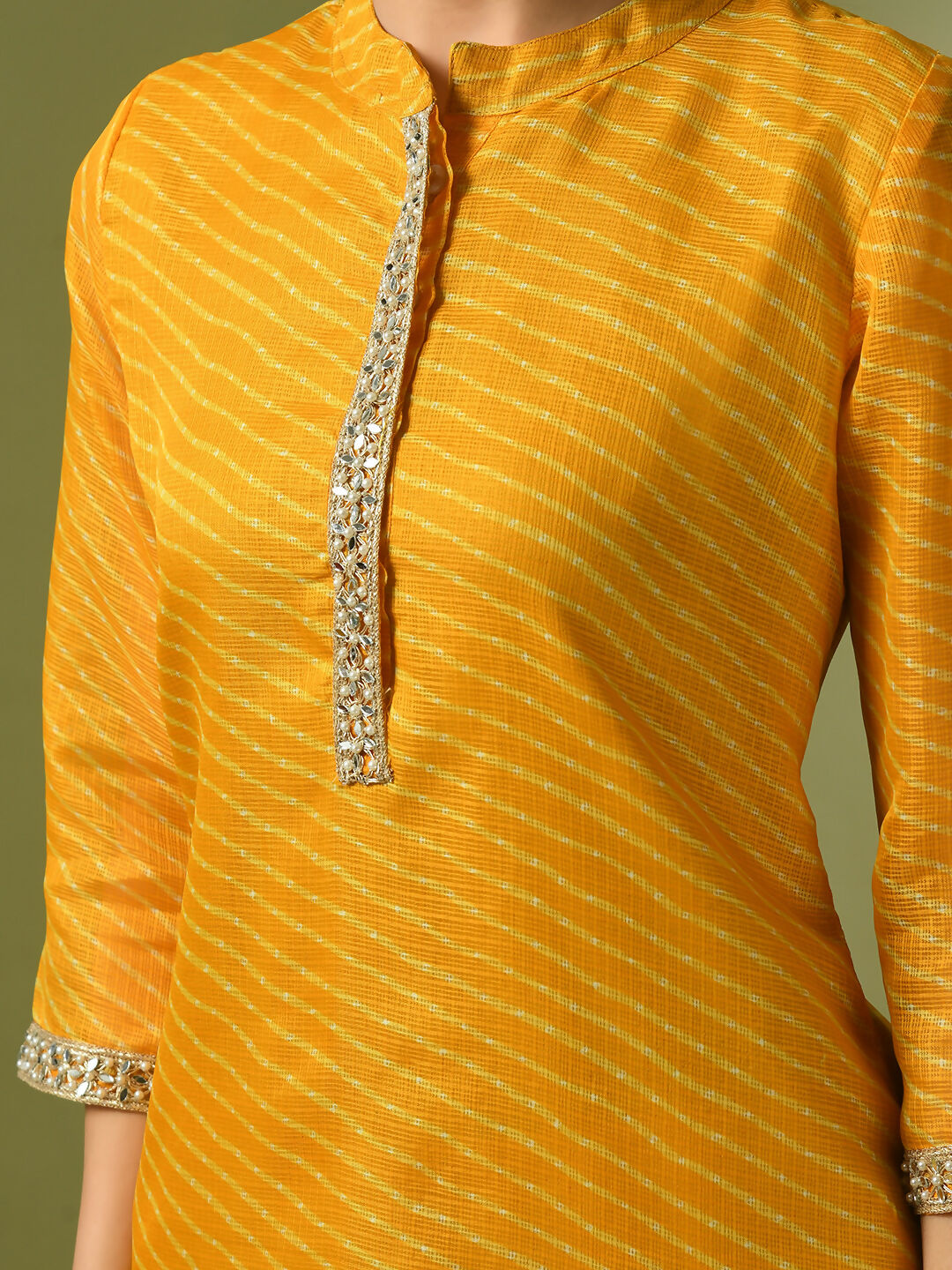 Myshka Women's Yellow Printed Cotton Blend Straight Party Kurta Set - Distacart