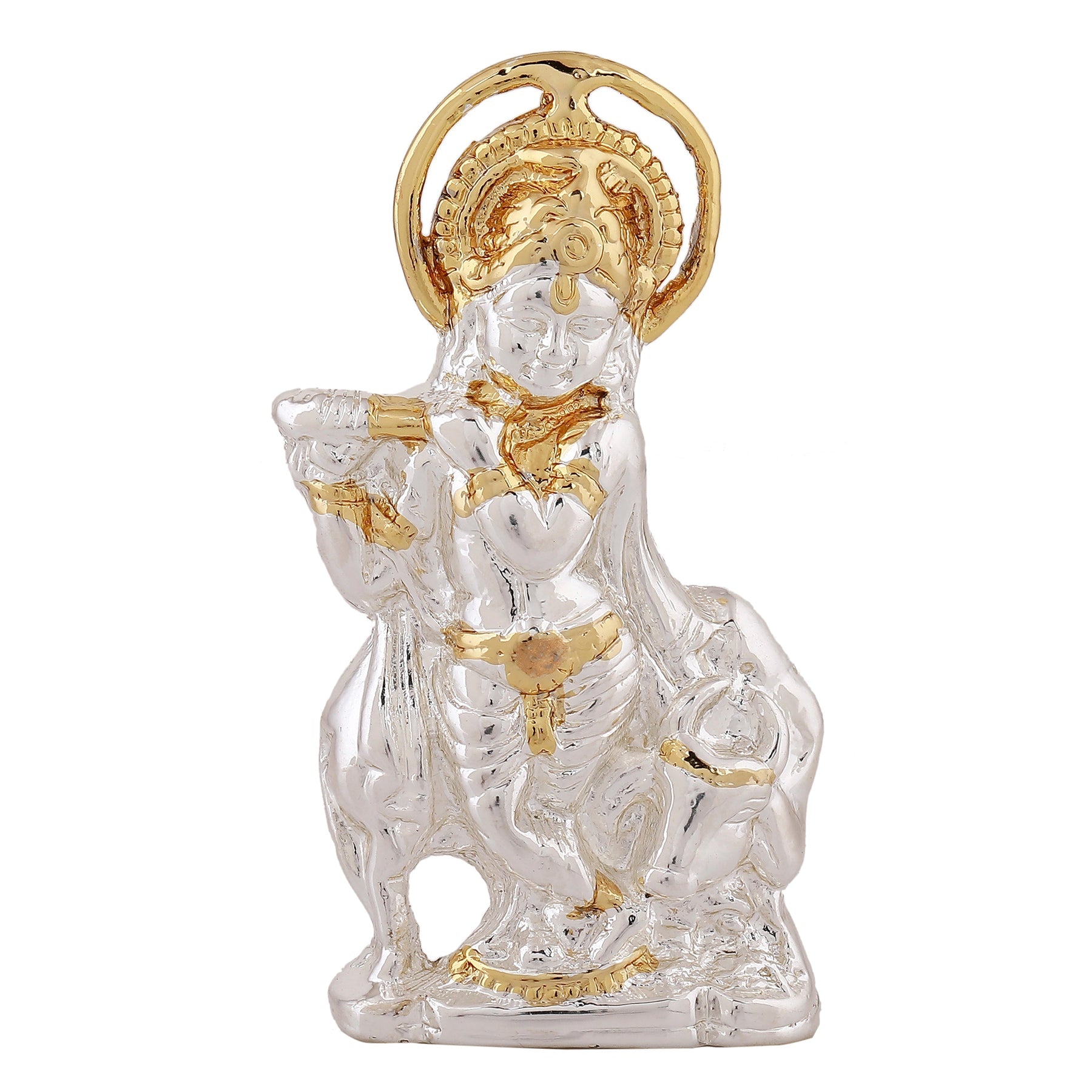 Estele Gold-Polished Divine Bal Lord Krishna Idol for Home/Car Decor - Distacart