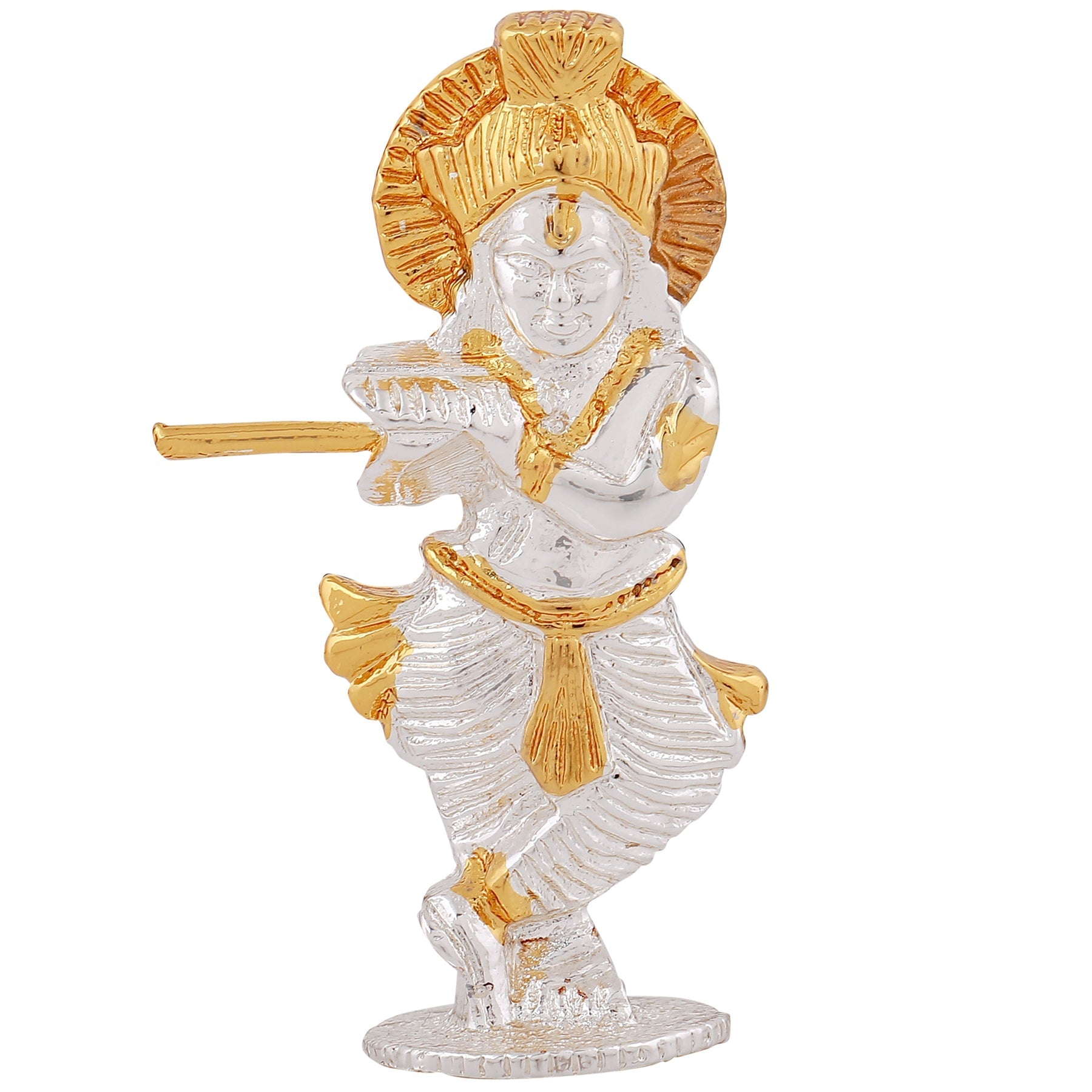 Estele Gold-Polished Divine Lord Krishna Idol for Home/Car Decor - Distacart
