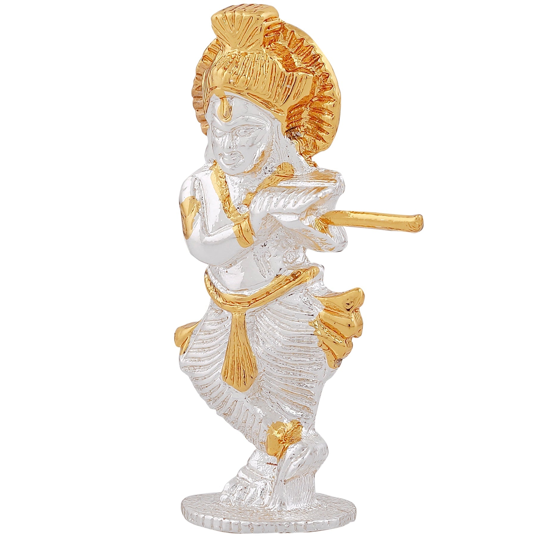 Estele Gold-Polished Divine Lord Krishna Idol for Home/Car Decor - Distacart