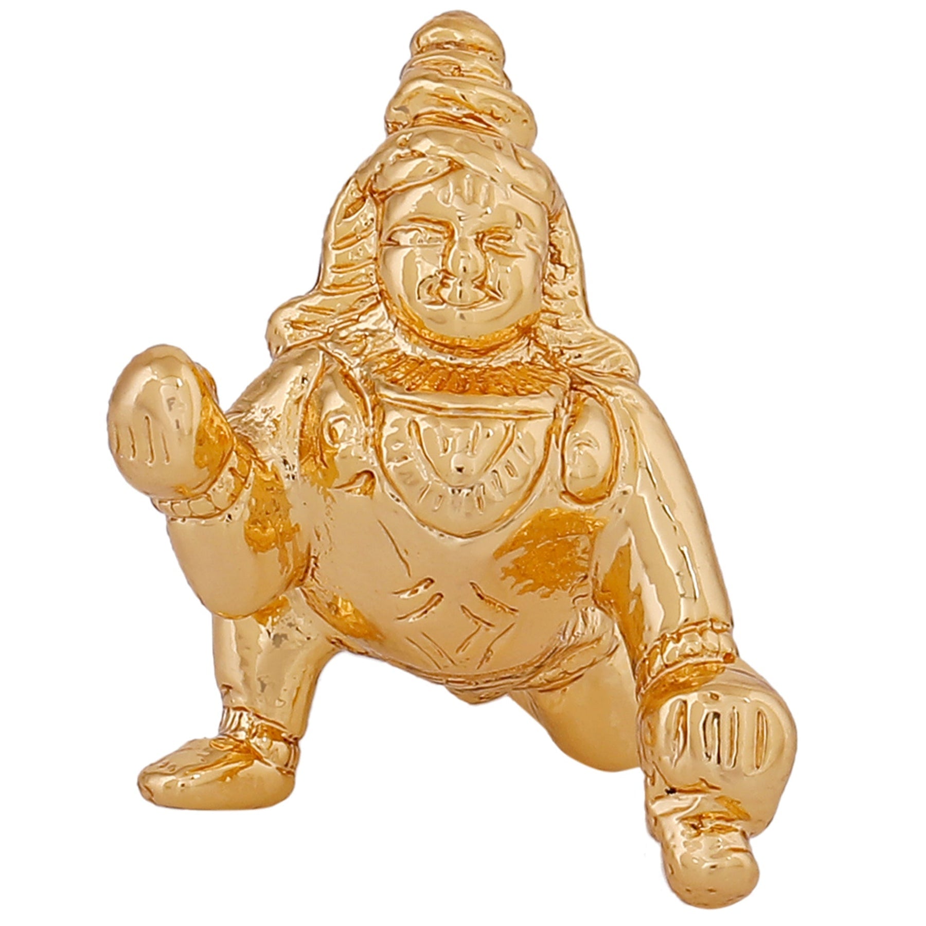 Estele Gold-Polished Divine Lord Krishna Idol for Home/Car Decor - Distacart