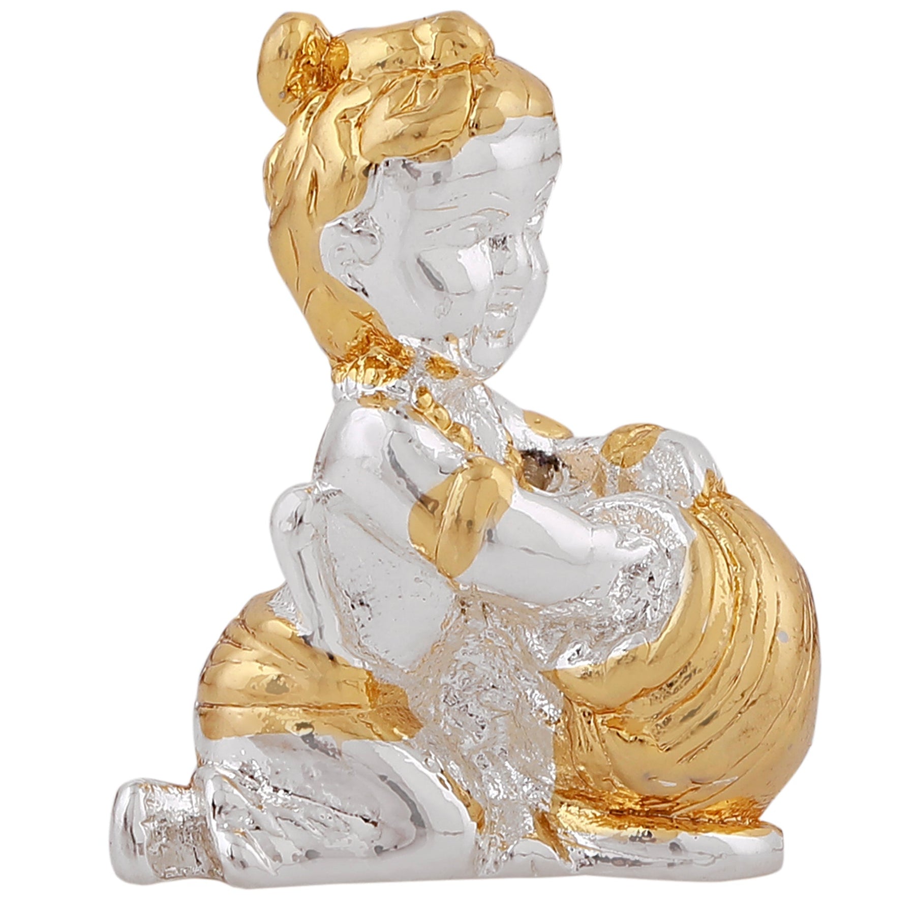 Estele Gold-Polished Makhan Chor Bal Sri Krishna Idol for Home/Car decor - Distacart