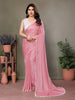 Vedant Vastram Poly Silk Embroidery Work Fancy Saree - Rose - Distacart