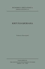 Thumbnail for Kriyasamgraha [Buddhica Britannica Vol. 7] - Tadeusz Skorupski - Dista