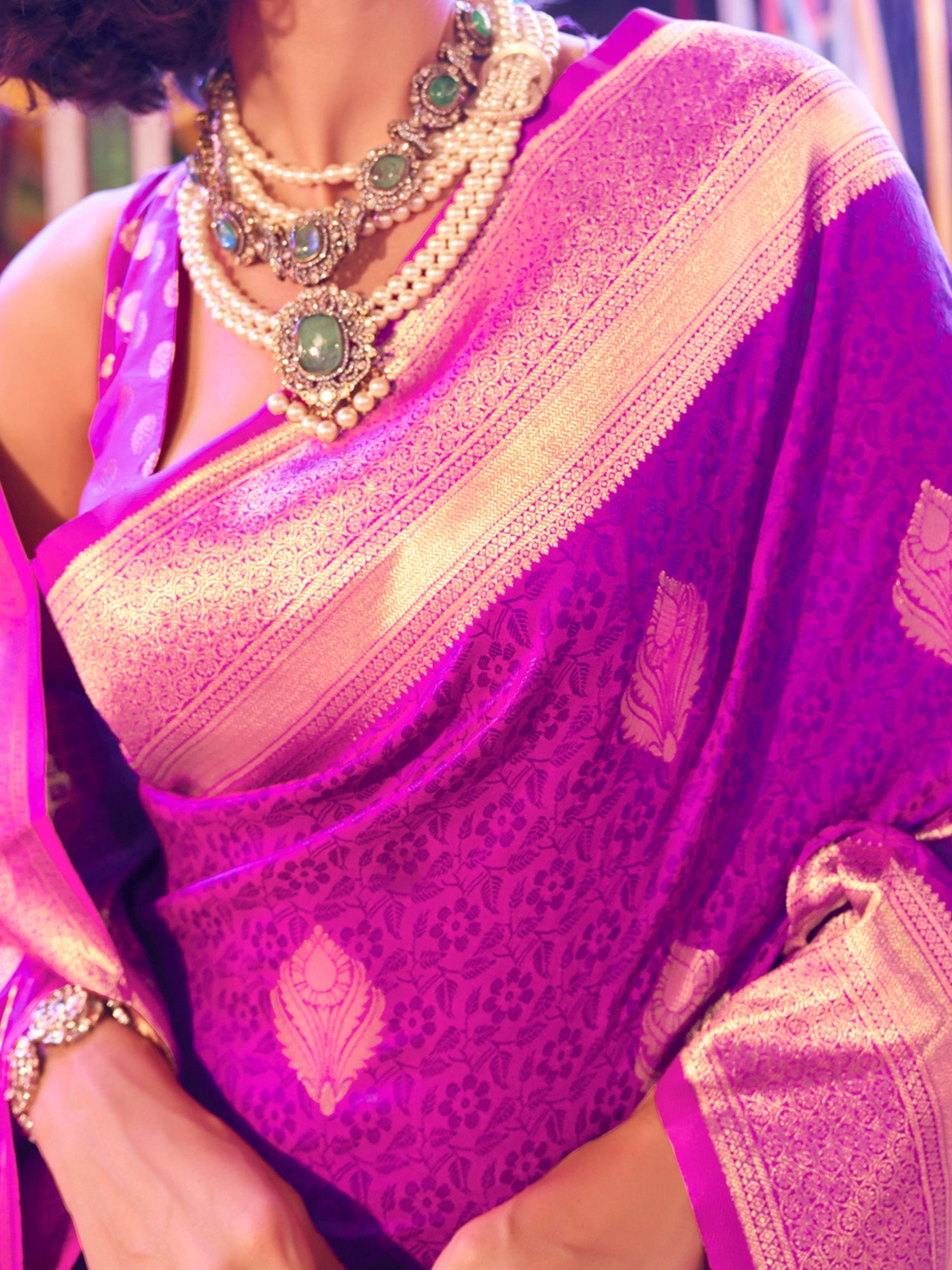 NOZ2TOZ Women's Silk Blend Pink Woven Design Designer Saree With Blouse Piece - Distacart