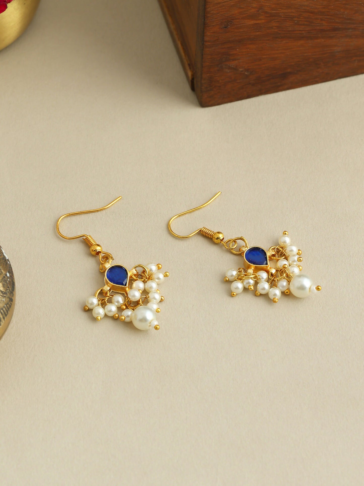 Ruby Raang Neel Noor Earrings Set - Distacart