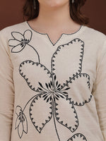 Thumbnail for Floral Embroidered Co Ords, White - Hiral Fashion - Distacart