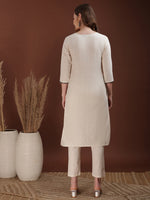 Thumbnail for Floral Embroidered Co Ords, White - Hiral Fashion - Distacart