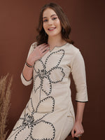Thumbnail for Floral Embroidered Co Ords, White - Hiral Fashion - Distacart