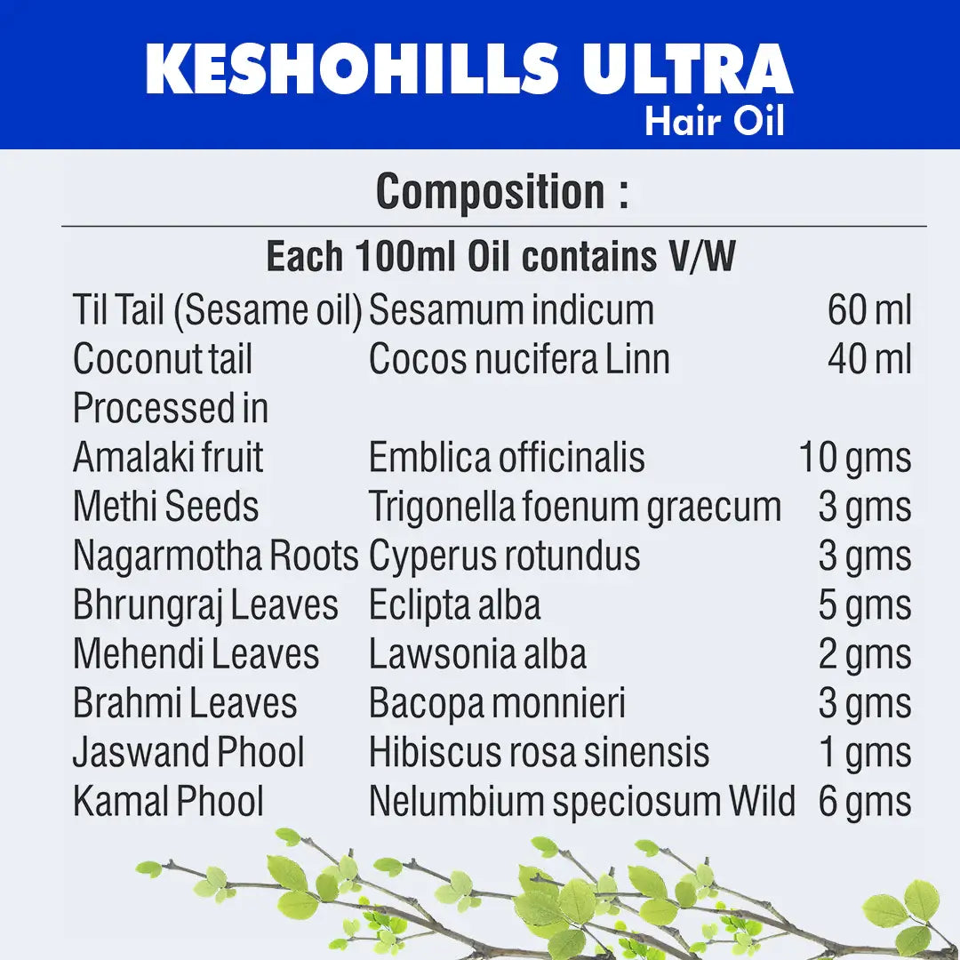 Herbal Hills Ayurveda Keshohills Ultra Hair Oil - Distacart
