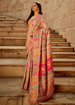Thumbnail for NOZ2TOZ Women's Cotton Silk Beige Woven Design Designer Saree With Blouse Piece - Distacart