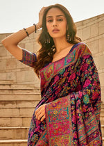 Thumbnail for NOZ2TOZ Women's Cotton Silk Navy Blue Woven Design Designer Saree With Blouse Piece - Distacart