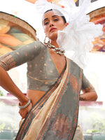 Thumbnail for NOZ2TOZ Women's Silk Blend Grey Woven Design Designer Saree With Blouse Piece - Distacart