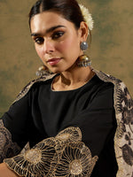 Thumbnail for Indo Era Round Neck Straight Kurta With Trousers & Dupatta