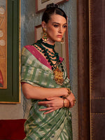 Thumbnail for NOZ2TOZ Women's Viscose Silk Burgundy Woven Design Designer Saree With Blouse Piece - Distacart