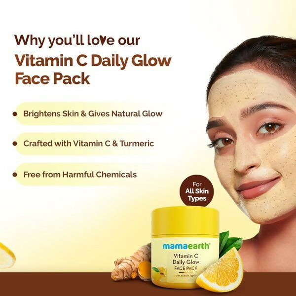Mamaearth Vitamin C Daily Glow Face Pack with Vitamin C & Turmeric - Distacart