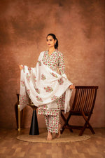 Thumbnail for Joban Fashion Red Green Hand Block Printed Cotton Suit Set - Distacart