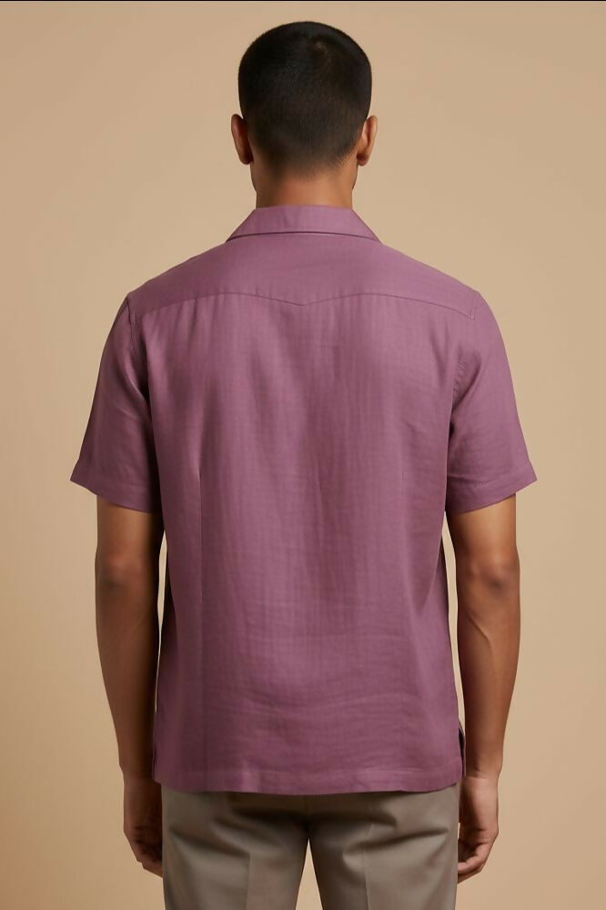 Henna — Wine Linen Shirt by Hilo Design - Dista