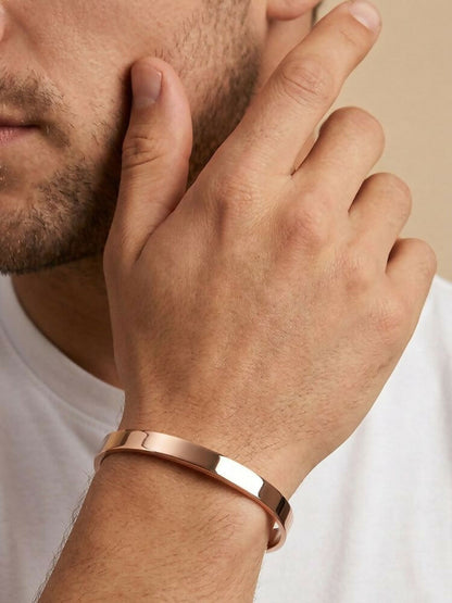 NVR Men's Rose Gold Kada Bracelet - Distacart