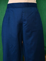 Thumbnail for Sangria Self Design Winter Pashmina Straight Kurta With Trouser