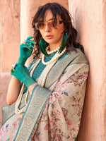 Thumbnail for NOZ2TOZ Women's Georgette Light Blue Woven Design Designer Saree With Blouse Piece - Distacart