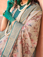 Thumbnail for NOZ2TOZ Women's Georgette Light Blue Woven Design Designer Saree With Blouse Piece - Distacart