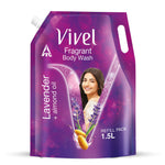 Thumbnail for Vivel Fragrant Body Wash Lavender & Almond Oil Shower Gel Supersaver XL Refill Pouch - Distacart