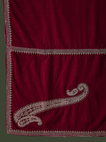 Thumbnail for Sangria Floral Embroidered Straight Kurta & Trousers With Dupatta - Distacart