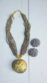 Thumbnail for Inhanns All-Day Statement Beaded Necklace Set - Gray - Distacart