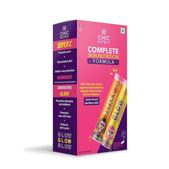 Buy Chicnutrix Glow + Super C Glutathione & Vitamin C Tablets Online Buy Chicnutrix Glow + Super C Glutathione & Vitamin C Tablets Online