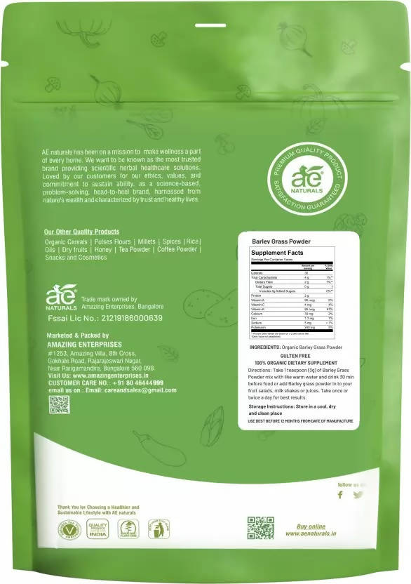 Ae Naturals Barley Grass Powder