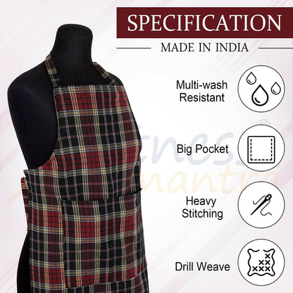 Fitness Mantra Waterproof Kitchen Apron For Men & Women-Multicolour - Dista