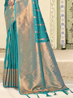 Thumbnail for Astita Silk Sky Blue Saree