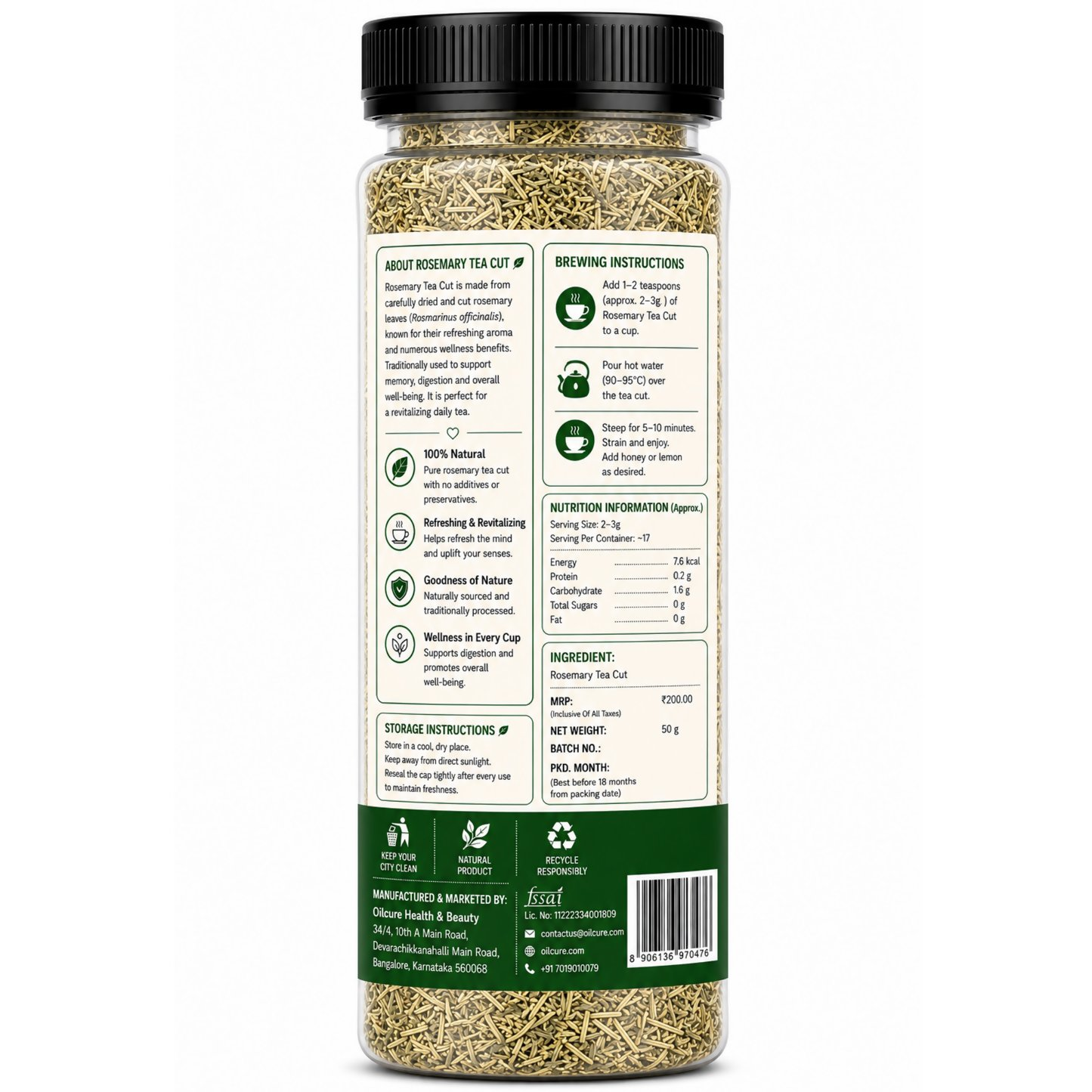 Nxtgen Ayurveda Rosemary Tea Cut - Dista