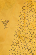Thumbnail for Vastranavya Mustard Digital Printed Linen Ready To Wear Designer Saree with Unstitched Blouse - Distacart