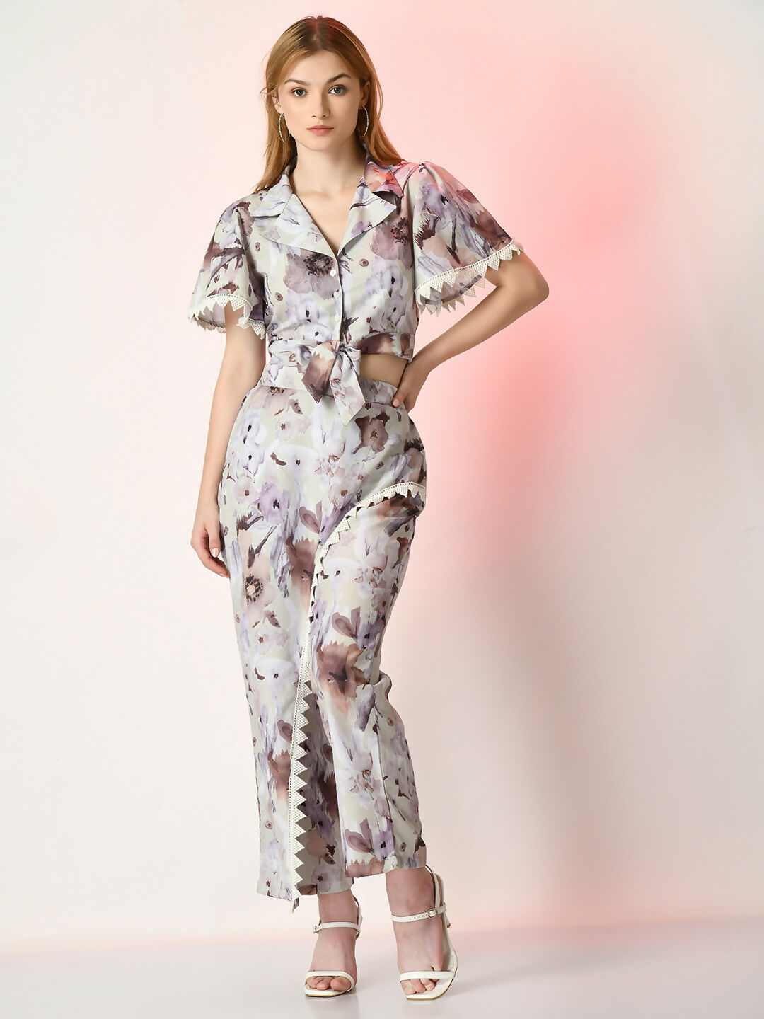 Myshka Women's Multi Printed Top With Trousers - Distacart