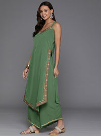 Thumbnail for Ahalyaa Women's Traditional wear Kurta Set - Sage Green - Distacart