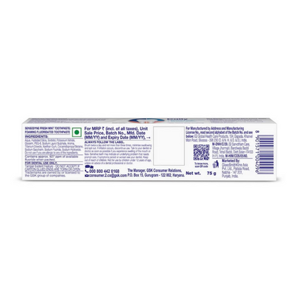Sensodyne Fresh Mint Sensitivity Toothpaste - Distacart